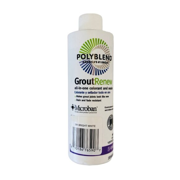 Polyblend GROUT RENEW All-in-One Colorant Sealer BRIGHT WHITE (8 oz) Full-Size - Picture 1 of 2